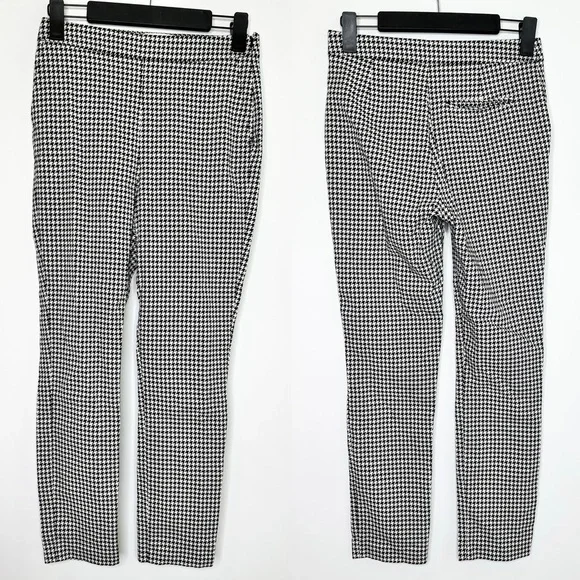 Sezane Clara Houndstooth Trousers in Ecru Black - Picture 4 of 14